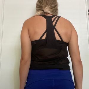 Black lulu workout tank